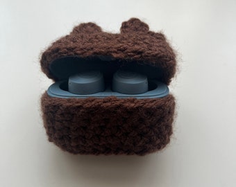 Crochet bear ears airpods case