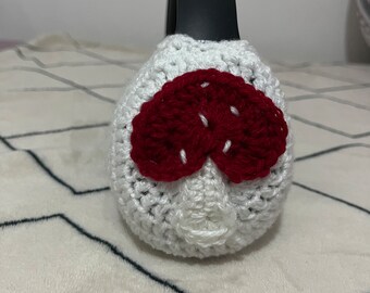 Crochet mushroom headphone cover
