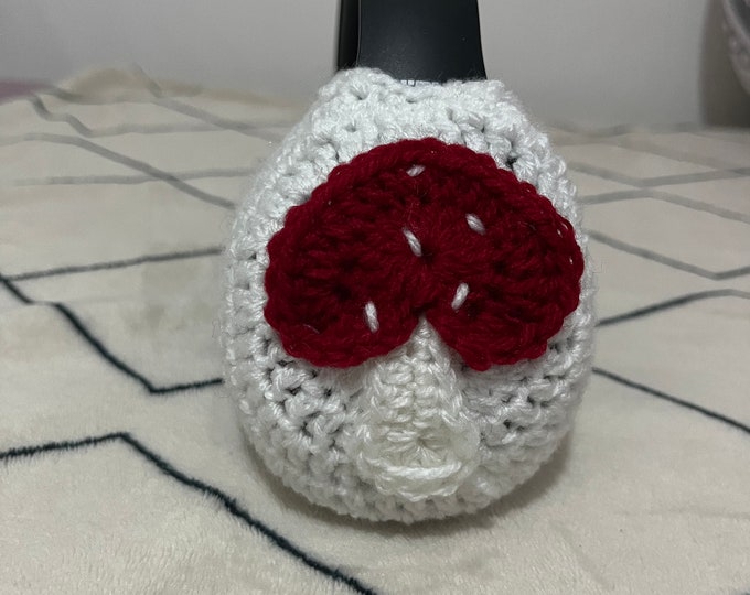 Crochet mushroom headphone cover