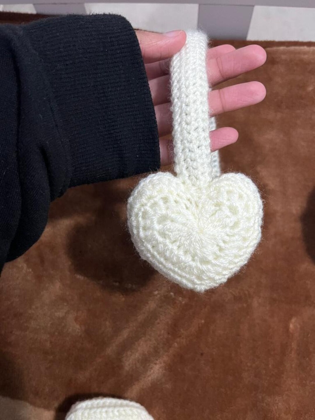 Crochet Heart Earmuffs Etsy