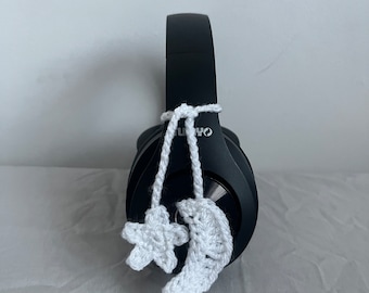 Tsitp star and moon crochet headphone accessory