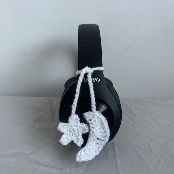 Accessoire pour casque au crochet étoile et lune Tsitp