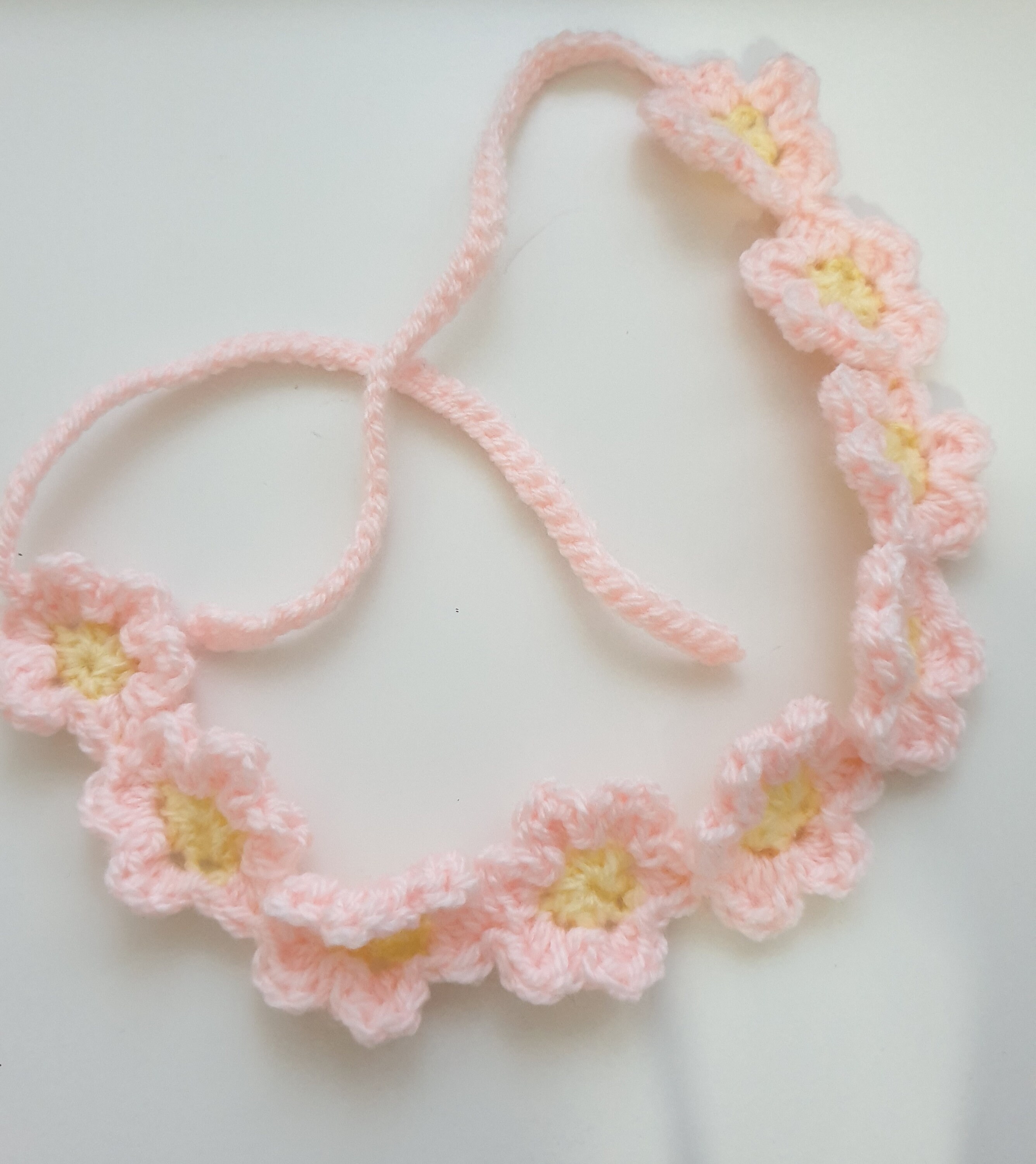 Crochet flower headband