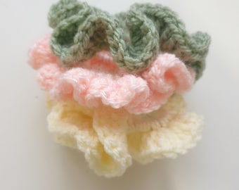 Crochet Scrunchies, Set of 3