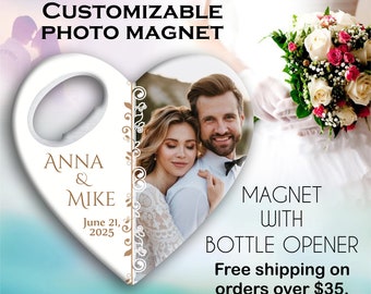 Wedding Souvenir Favorite: Personalized Photo Magnet Bottle Opener