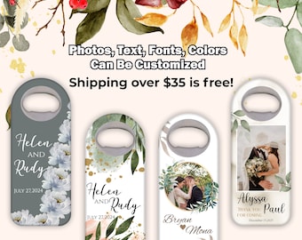 Personalized Bottle Opener Magnet Favors: Custom Event Keepsakes