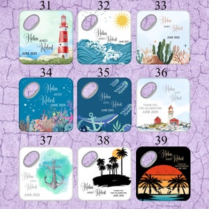 Customizable Wedding Favor: Coaster Bottle Opener Magnet