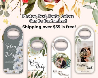 Personalized Bottle Opener Magnet Favors: Custom Event Keepsakes