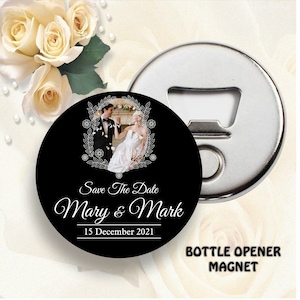 Personalisierbare Hochzeit Gastgeschenke, Flaschenöffner Magnet