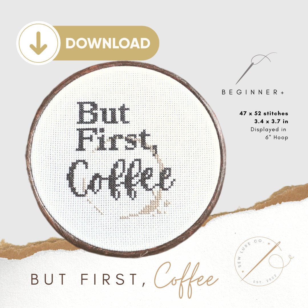 6 " Cross Stitch Pattern - Instant Digital Download PDF Pattern - "but ...