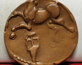 Vercingetorix Gaul large 55mm French medal Antique Horse Gallic King