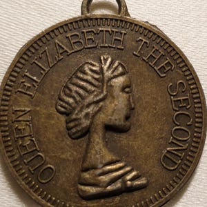 rare small Queen Elizabeth the Second 28mm pendant Medal