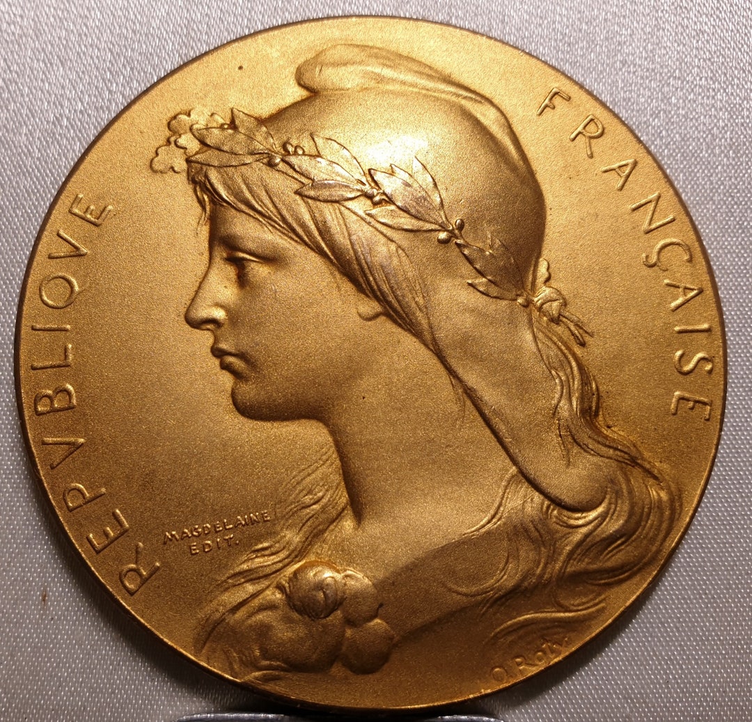 Médaille Ancienne Marianne – France – Jeton Vintage (bon état)