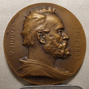 1802 1902 Médaille d&#39;art française du centenaire de Victor Hugo 33 mm par Chaplain