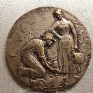 1930 Horticulture French bronze art medal 46mm