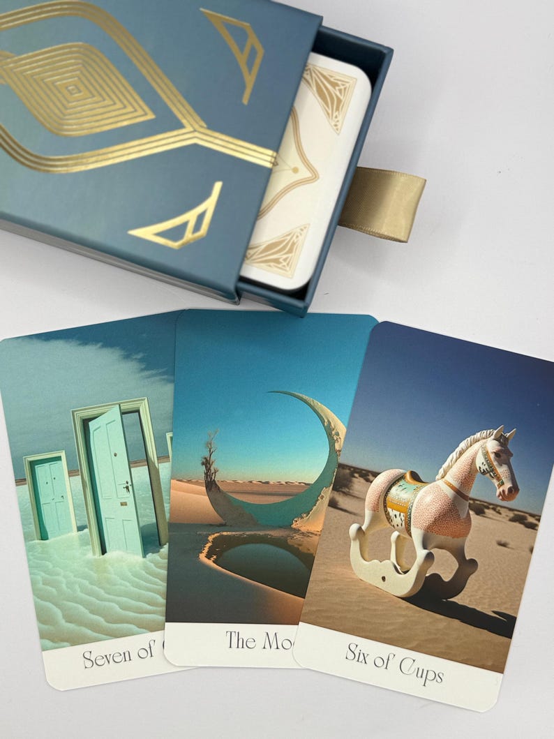 Lucid Minds Tarot Deck: Wüsteninspirierte Karten mit gedrucktem Ratgeber Bild 4