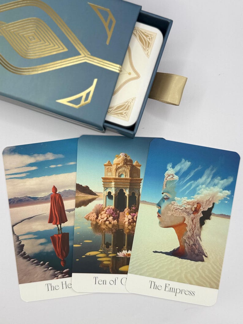 Lucid Minds Tarot Deck: Wüsteninspirierte Karten mit gedrucktem Ratgeber Bild 2