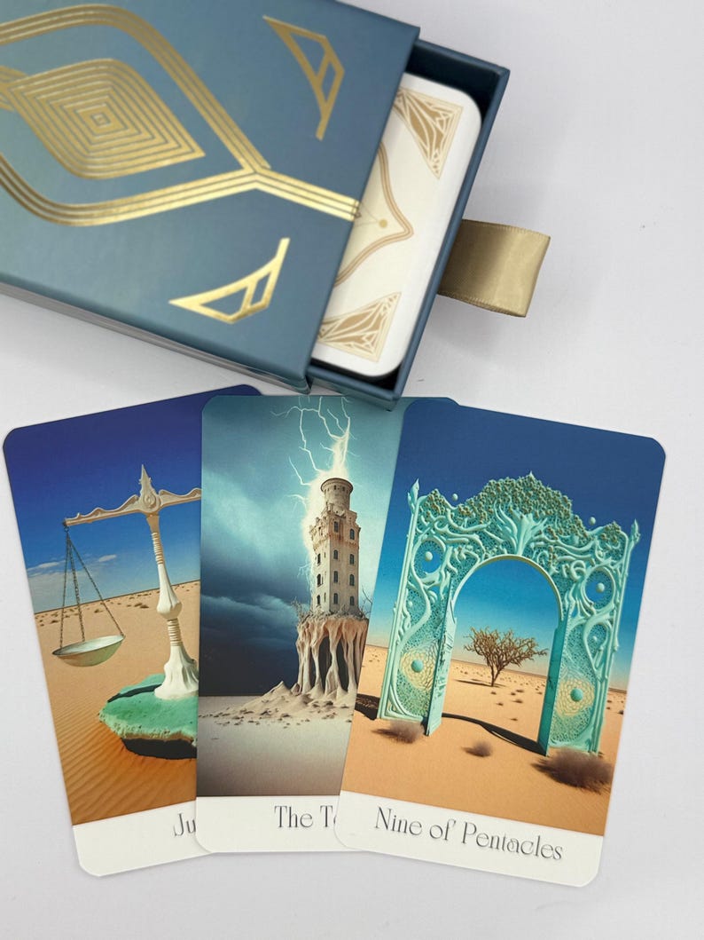 Lucid Minds Tarot Deck: Wüsteninspirierte Karten mit gedrucktem Ratgeber Bild 3