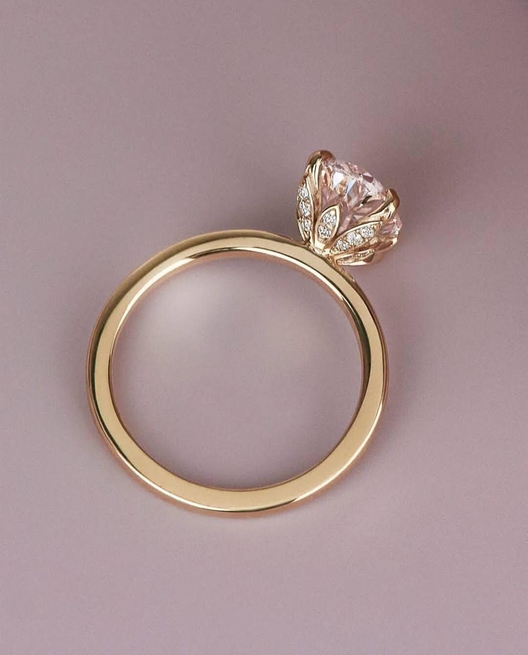 14k Round Cut Moissanite Engagement Ring, Round Solitaire Ring, 18k Solid Gold Ring, Anniversary Gift Ring, Bridal Ring, Personalized Gift