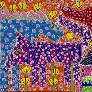 Orangenhain Original zeitgenössisches Kunstwerk von Anna Margaretha Pettersson Acryl auf Karton 19,5*22 cm Detailgetreue Malerei auf Aquarellpapier
