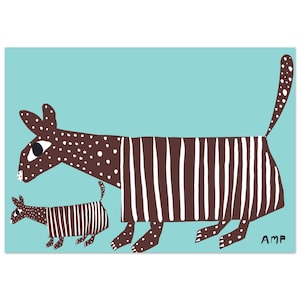 Poster artistico "Divergent Kangaroos" Stampa artistica colorata Stampa artistica con animali Stampa artistica con animali Stampa artistica divertente con animali