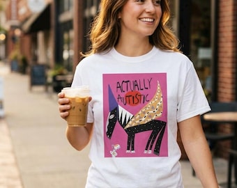 Actually Autistic T-shirt. Heavyweight Unisex Crewneck T-shirt. Anna Margaretha Pettersson