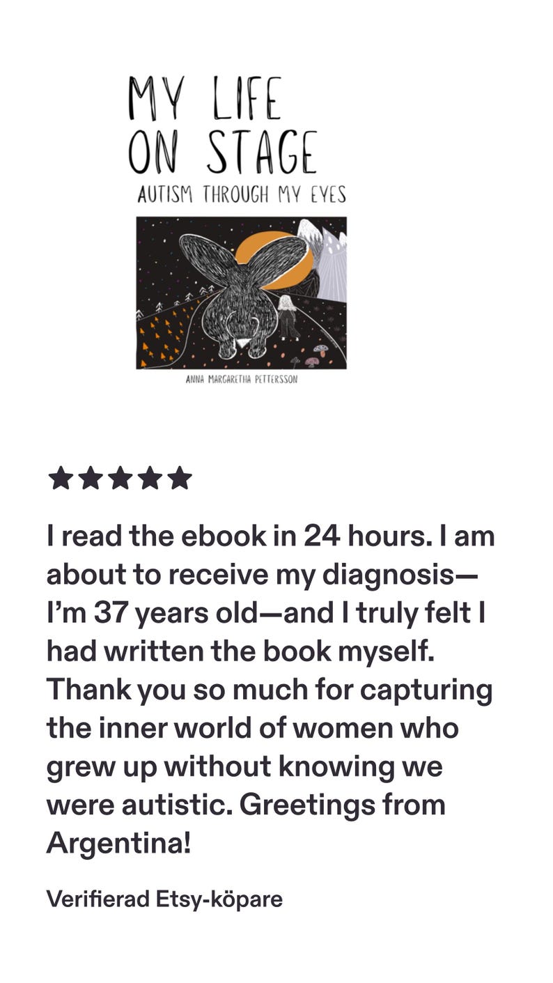 My life on stage- autism through my eyes. Autism memoir E-book. Late diagnosed autistic personal story. Digital download. PDF image 2
