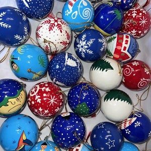 Christmas Baubles Paper Mache, **BARGAIN FESTIVE DEAL**