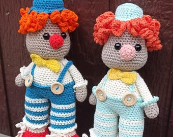 Clown haakpatroon – Amigurumi clown – PDF patroon in het Nederlands – Handgemaakt ontwerp van Deborah’s haakwerk