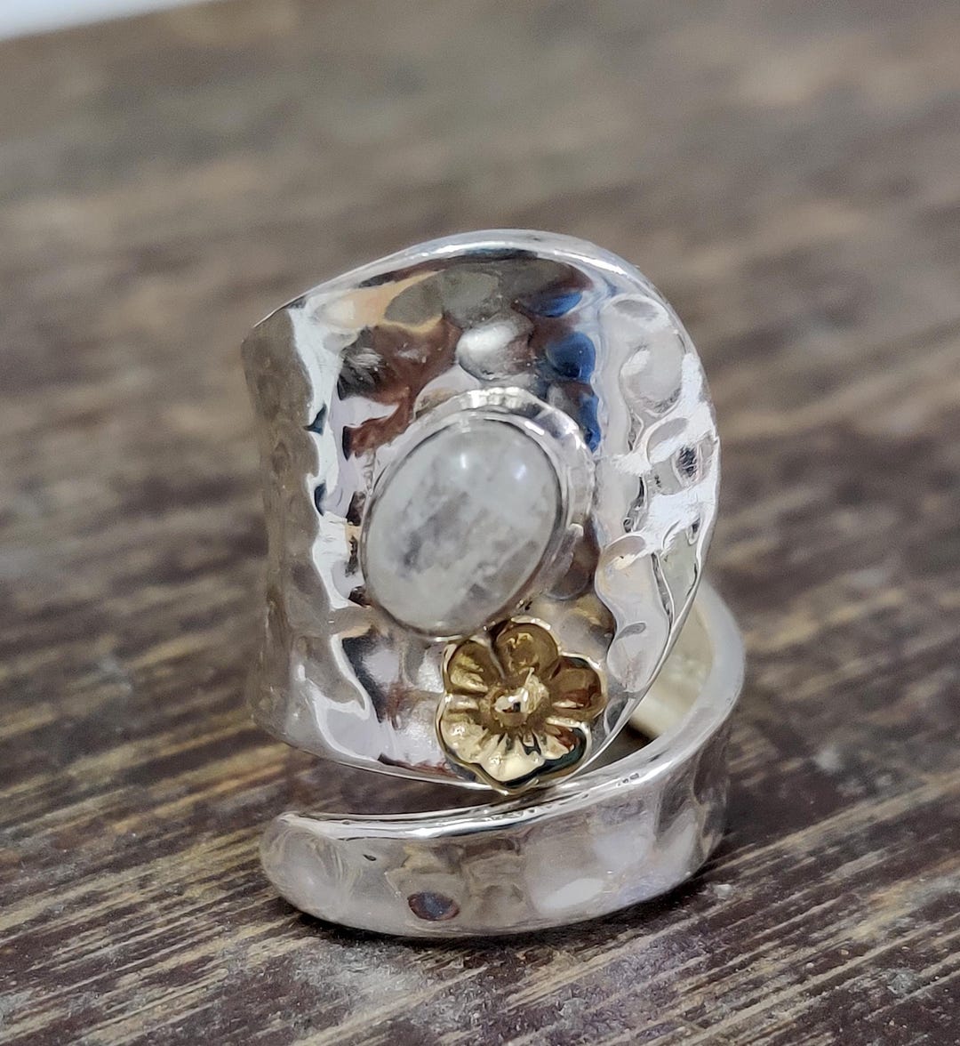 Bague En Argent Massif Taille 51 Avec Pierre - Occasion