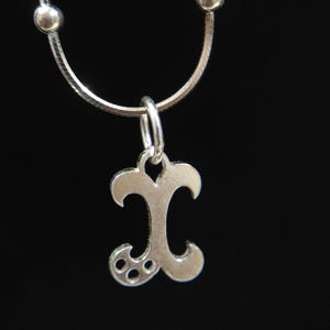 Colgante con letra cursiva inicial "x" en plata 925, collar con colgante con letra cursiva inicial "x" en plata de ley, colgante con alfabeto "x", regalo de cumpleaños