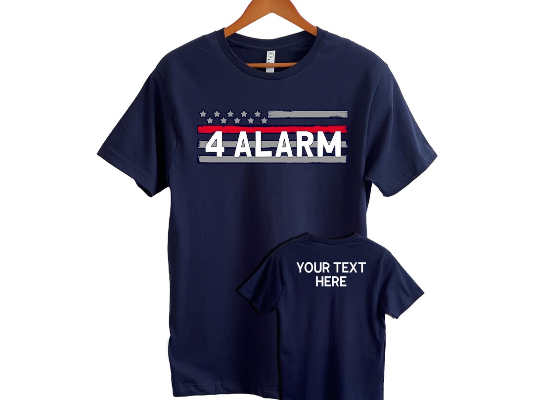 Personalized Firefighter Radio Code T-shirt – Thin Red Line - Optional ...