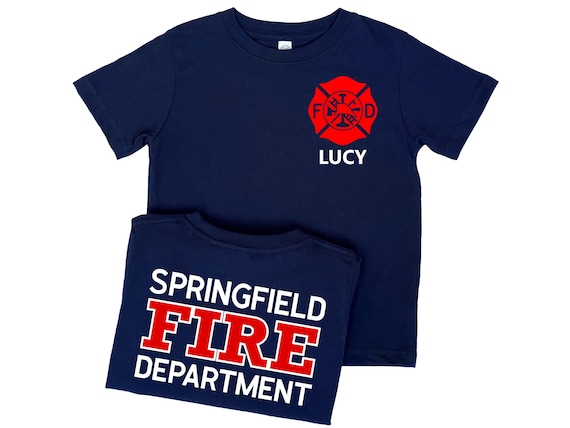 Personalized Firefighter Shirt, Kids Maltese Cross T-Shirt, Toddler Firefighter Gift