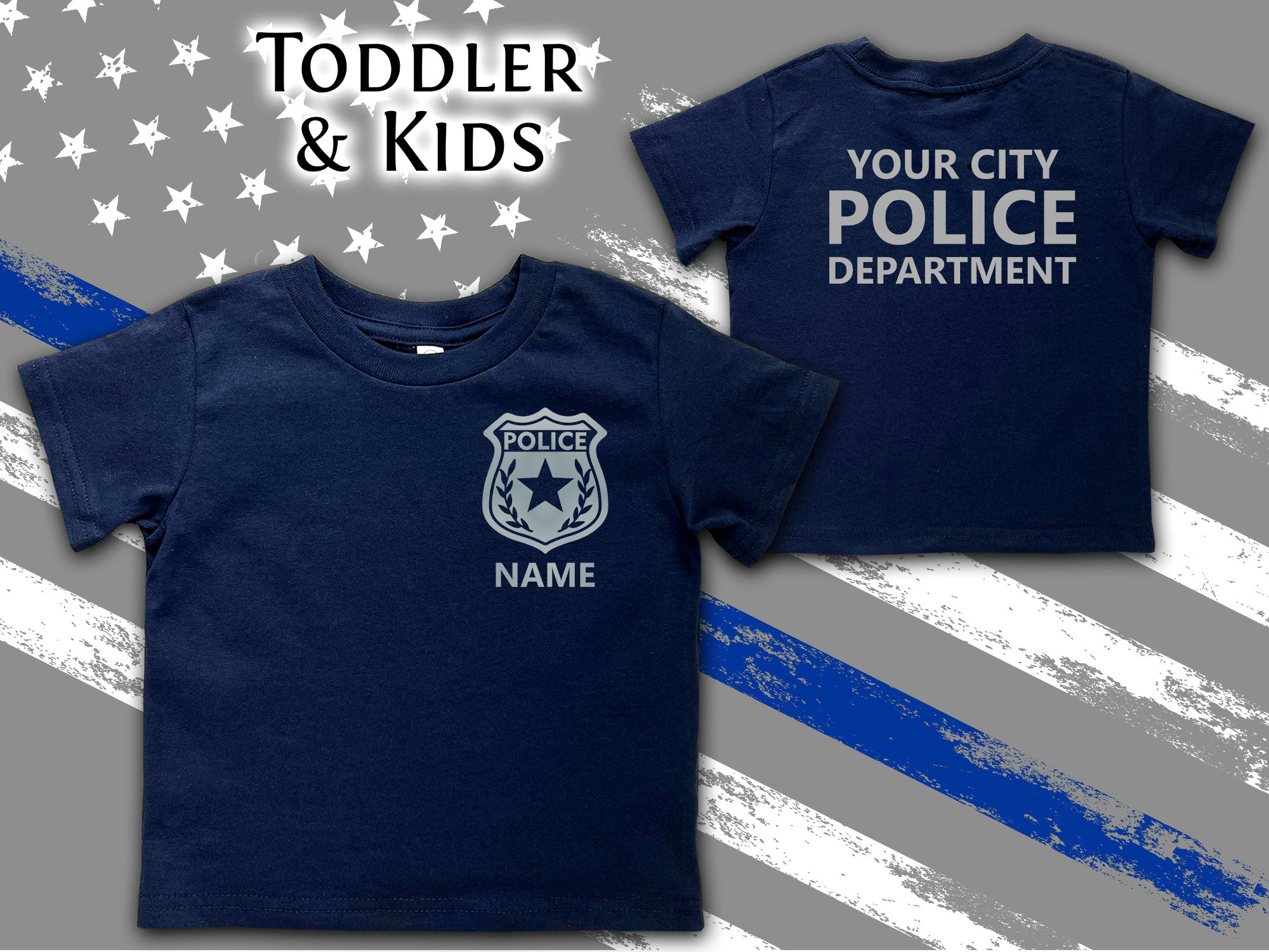 [Nur online] Kids Police Shirt - Etsy