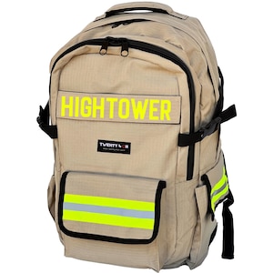 Personalized Firefighter Backpack & Computer Bag in Khaki with Your Name or Custom Text