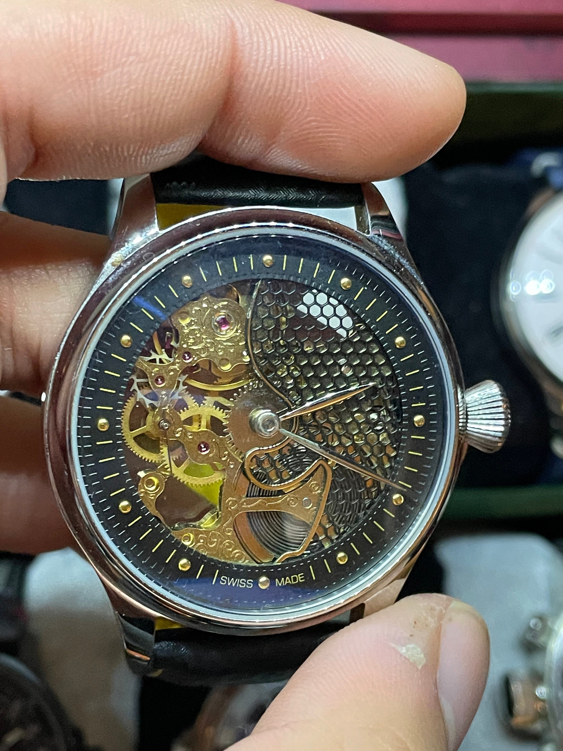 Hermoso reloj Custom Skeleton fabricado en Suiza 6497 - Etsy México