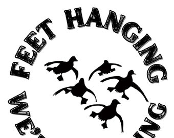 Feet Hanging, We’re Banging, Duck Silhouette,  PNG file, Digital Download