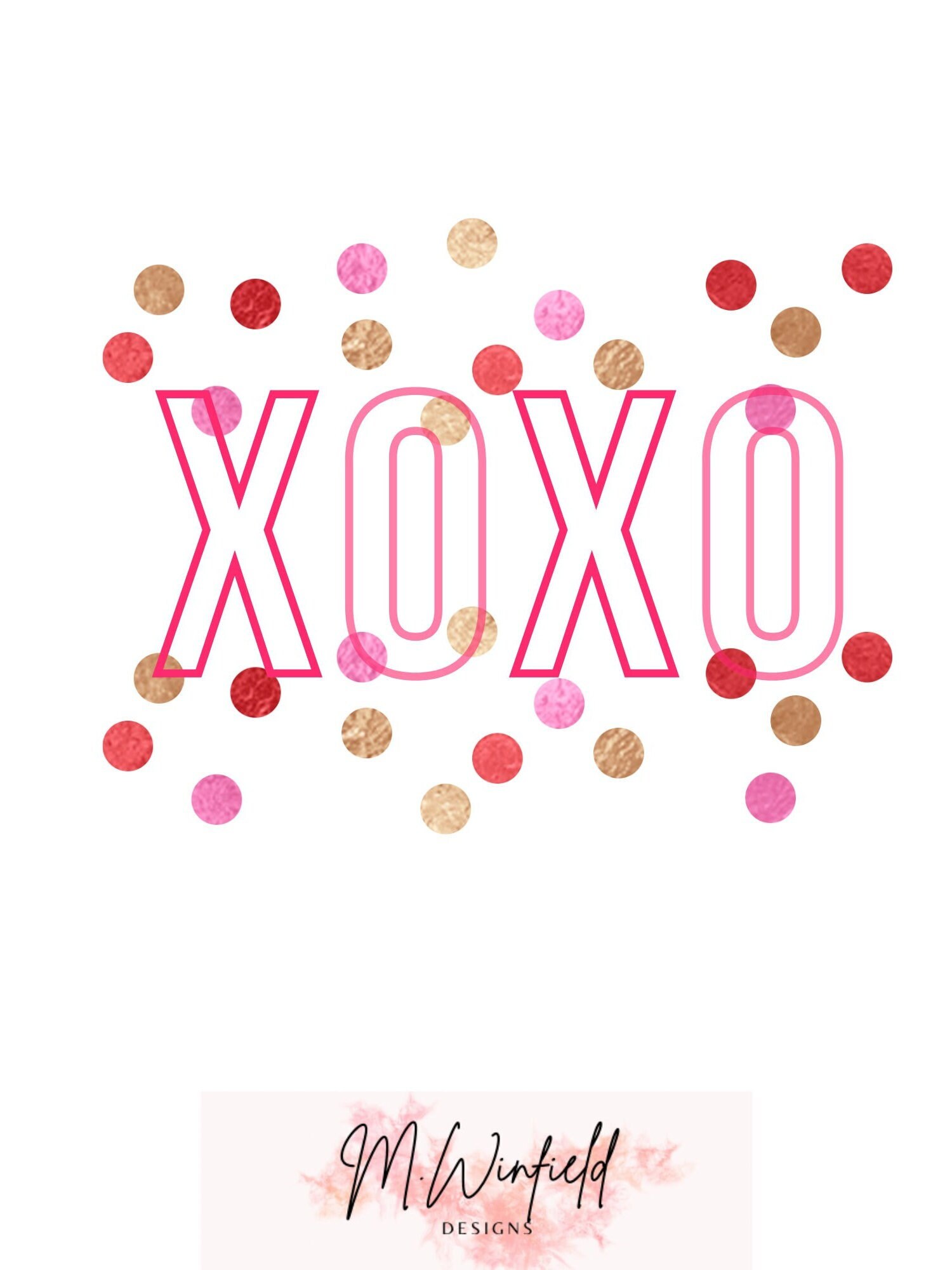 Valentines Day, XOXO, PNG, Digital download