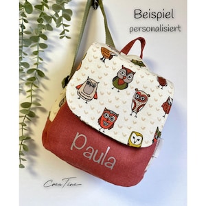 Mini Rucksack für Kleinkinder | Kita-Rucksack | Handgemachter Kinderrucksack | Regenbogen-Rucksack | Stoffrucksack für Mädchen & Jungen