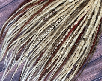 Blond Synthetic Dreads,  Synthetic Dreadlocks, Double ended dreads, Textured dreads, Full set, Dreadlock Extensions, Crochet Dreads