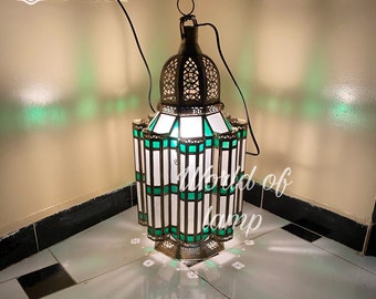 Handmade Copper Moroccan Pendant Light, Elegance Filigrain Suspension Lamp