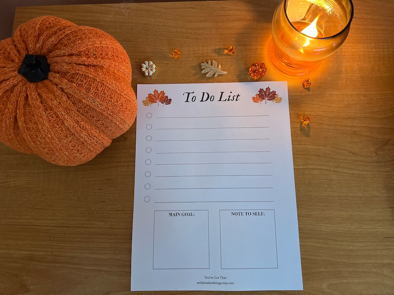 Fall to Do List Printable: Autumn Planner Template (PDF) - Etsy