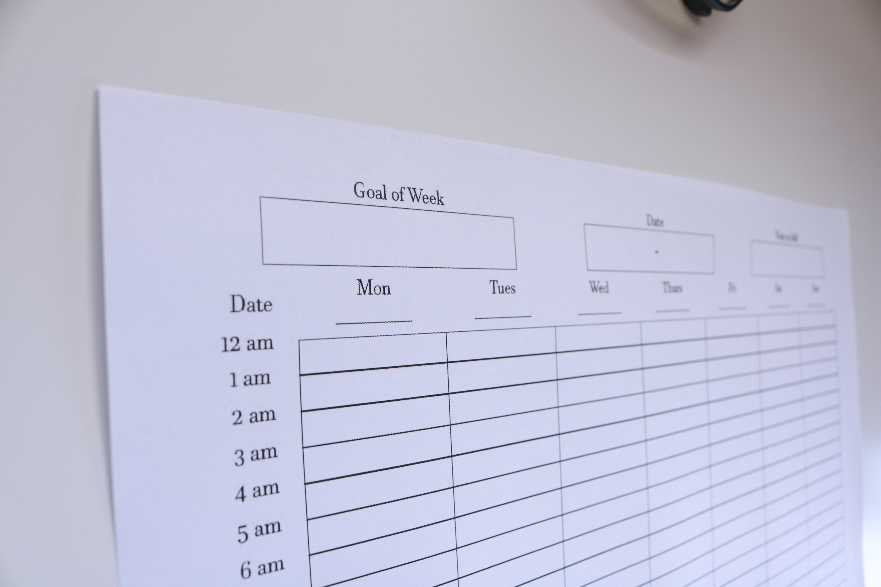 24 Hour Time Blocking Weekly Planner: Printable Hourly Schedule (PDF ...