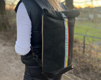 Roll Top Backpack "Rainbow"