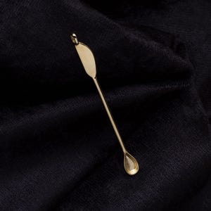 14k Gold Miniature Spoon Pendant – Luxury miniature gold scoop"