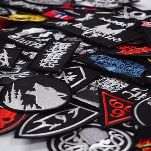 RANDOM Pack Embroidered Patches (Black Metal, Death Metal, Gothic, Power Metal, Satanic, Horror)