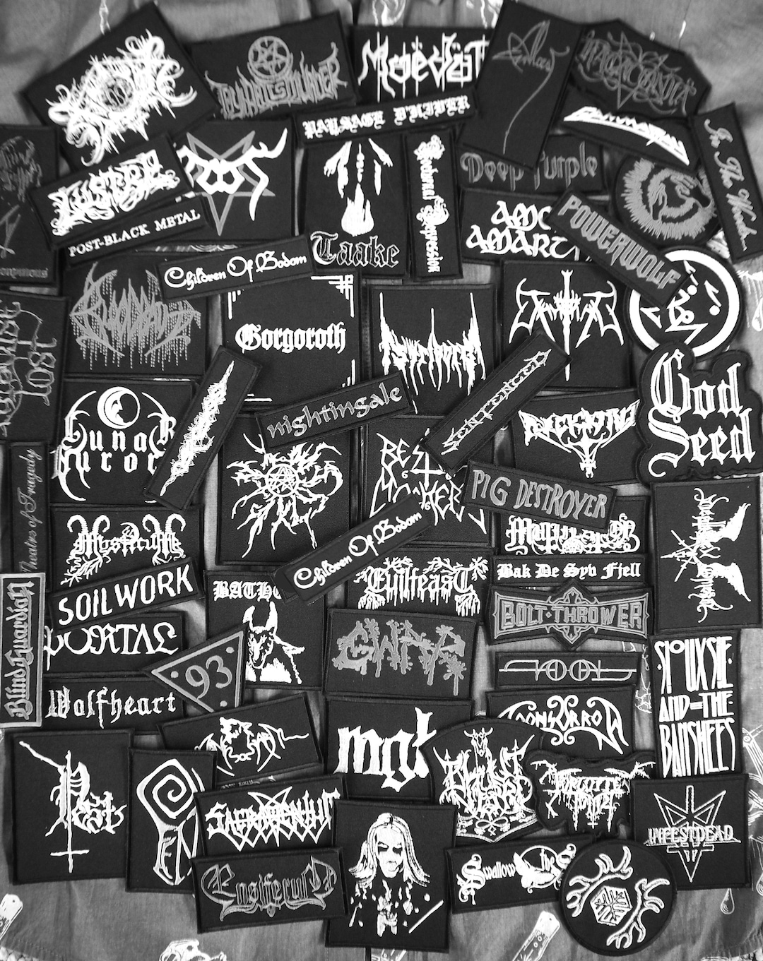 Black/death/doom/heavy Metal Patches 2 Etsy