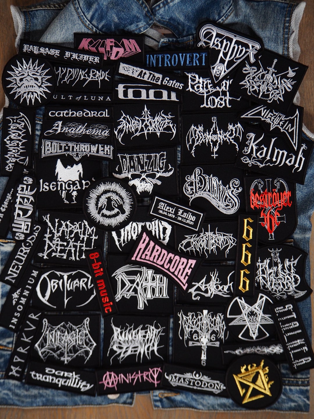 Black/death/doom/heavy Metal Patches 10 Etsy