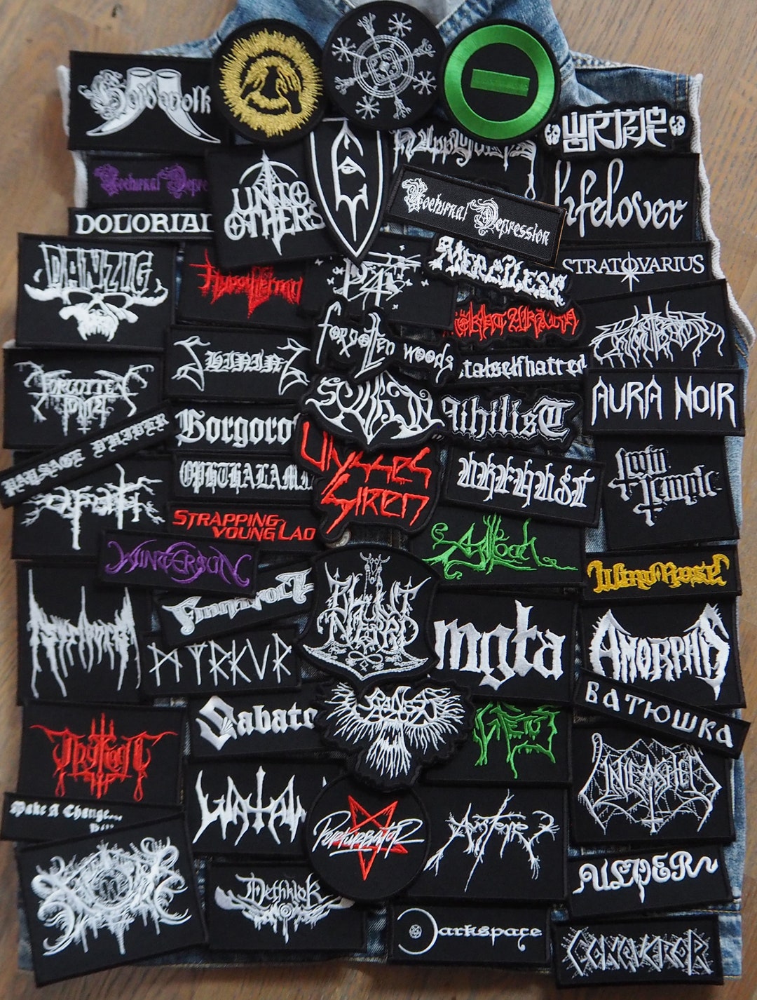 Black/death/doom/heavy Metal Patches 25 Etsy