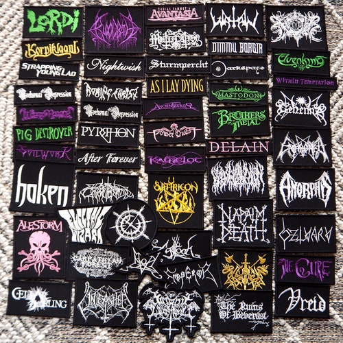 Black/death/doom/heavy Metal Patches 2 Etsy